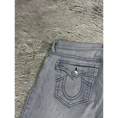 True Religion black Bootcut jeans washed blue Becca