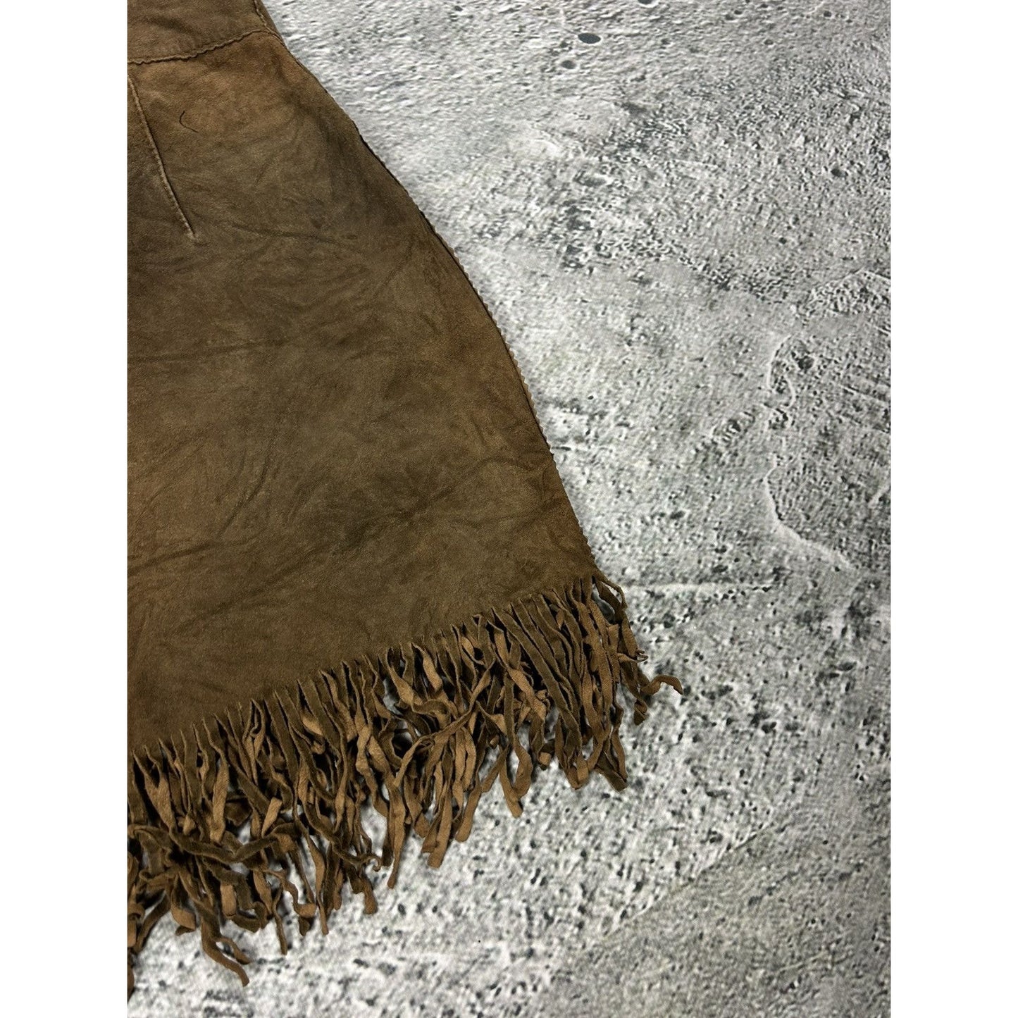 Diesel leather mini skirt goatskin brown Y2K avantgarde