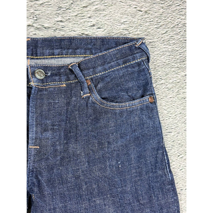 Evisu Yamane jeans bootcut navy vintage smiley face gull
