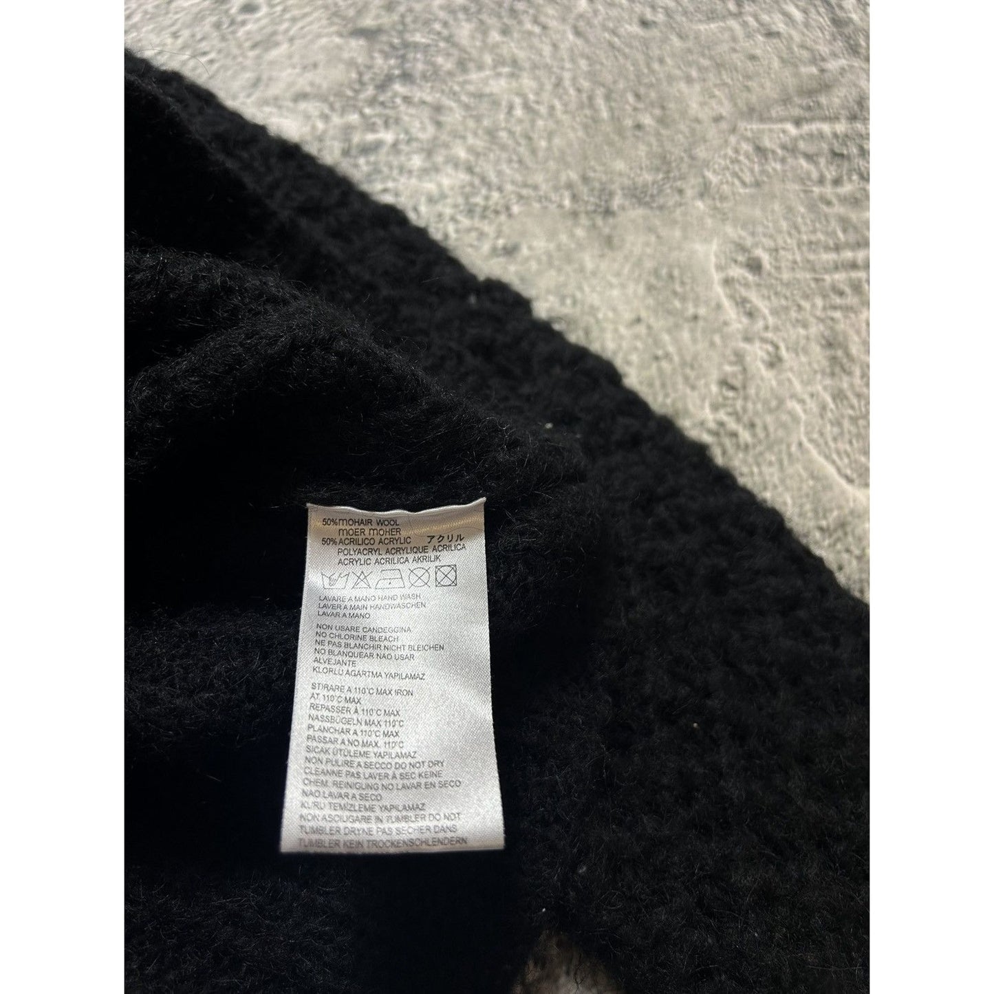 Diesel cardigan vintage zip sweater black Y2K avantgarde