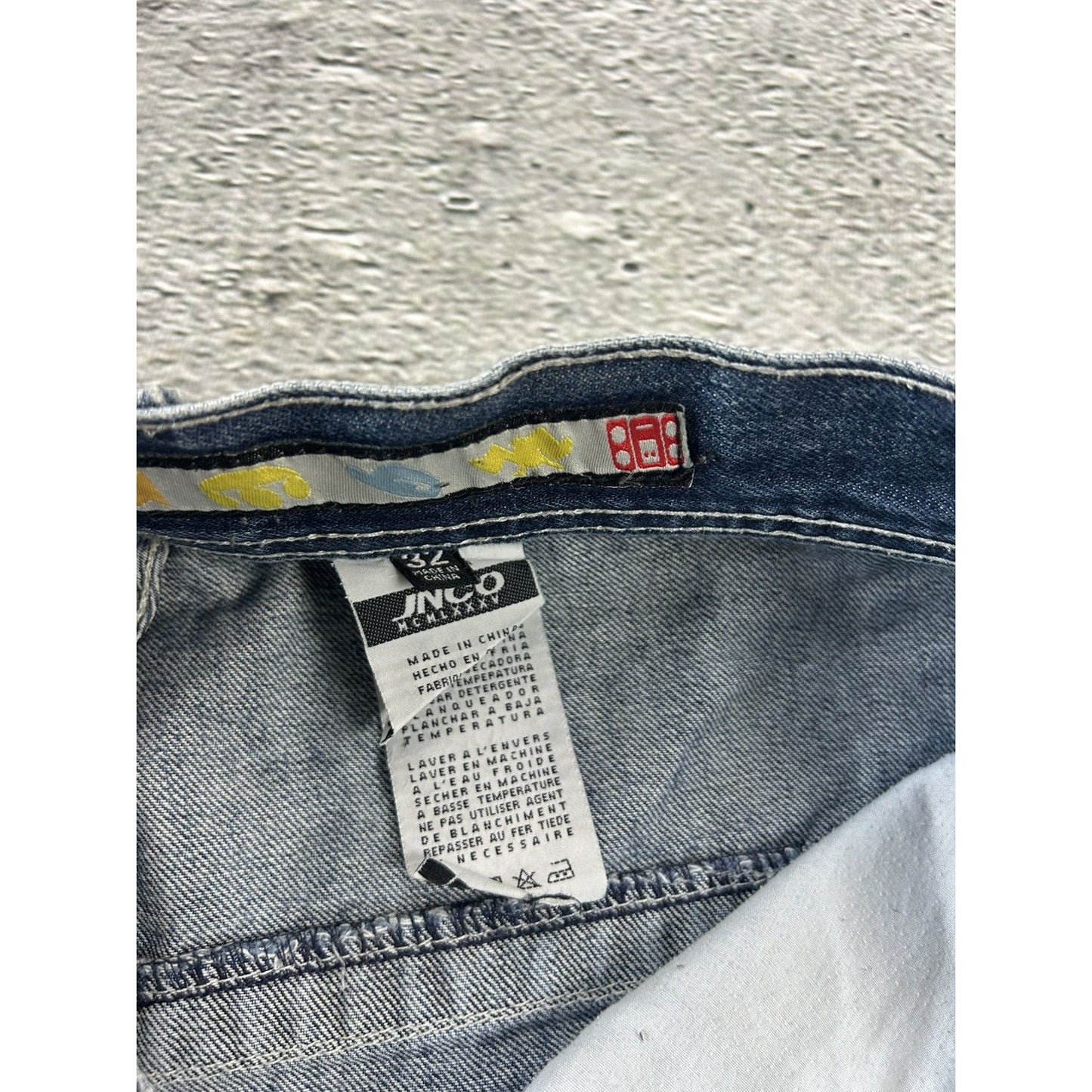 JNCO Jorts Y2K vintage blue denim shorts big logo