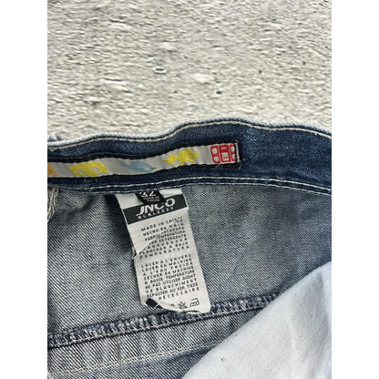 JNCO Jorts Y2K vintage blue denim shorts big logo