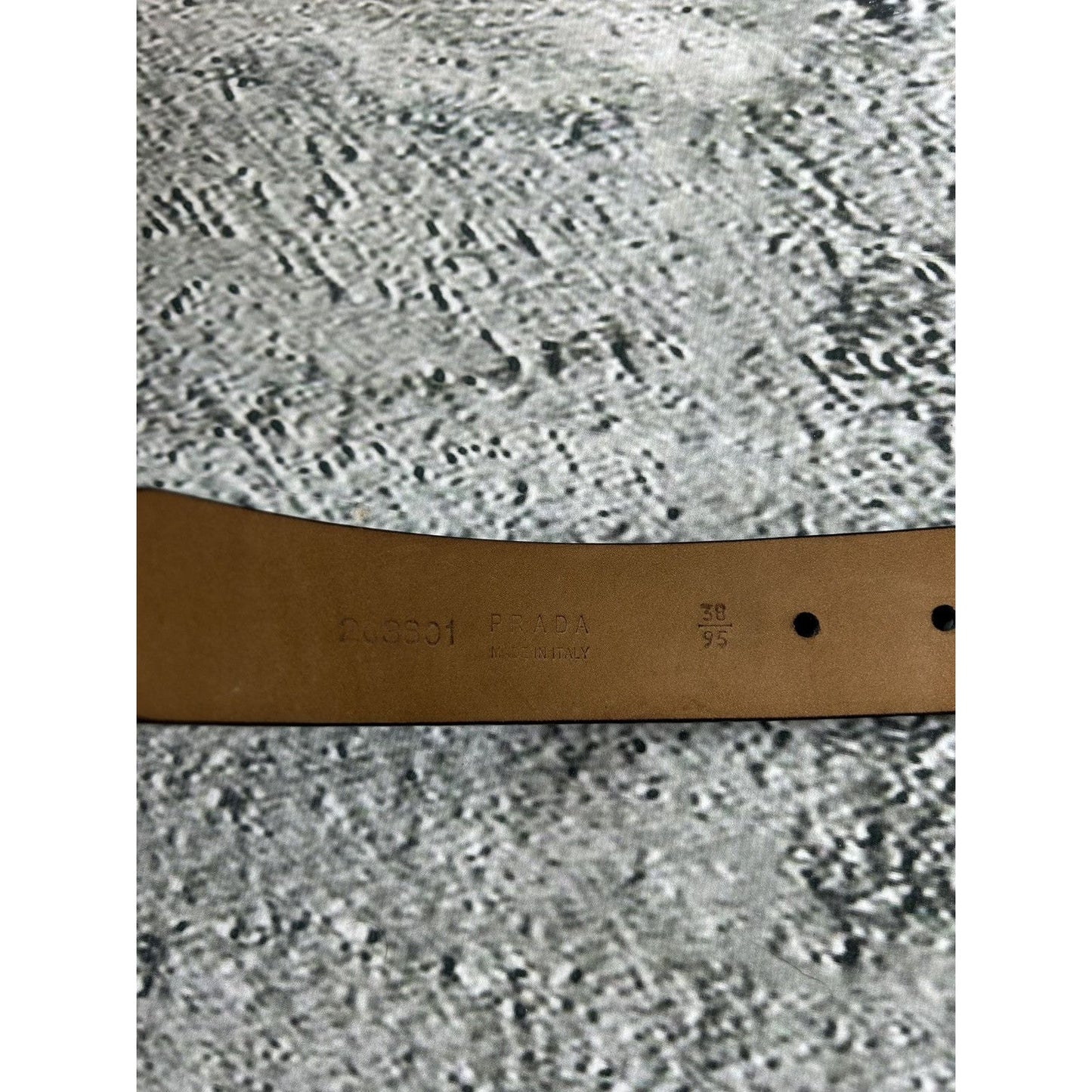 Prada belt studded Y2K black leather vintage