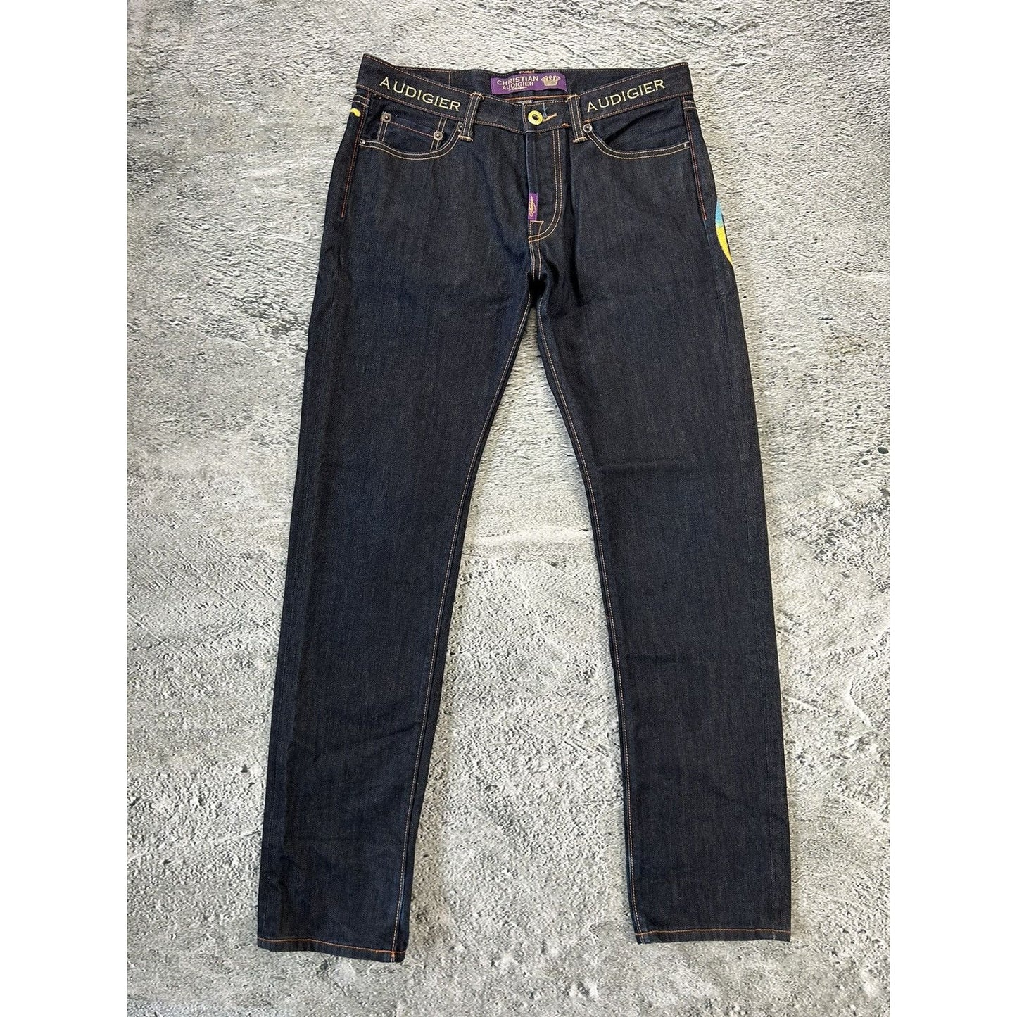 Ed Hardy Christian Audigier vintage jeans big logo pants