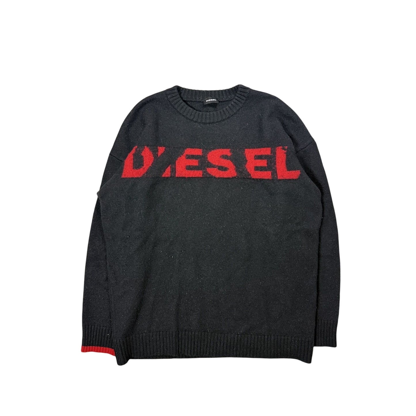 Diesel vintage sweater black Y2K big logo red