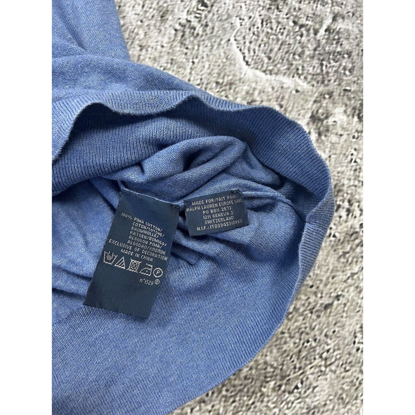 Polo Ralph Lauren vintage blue sweater cotton