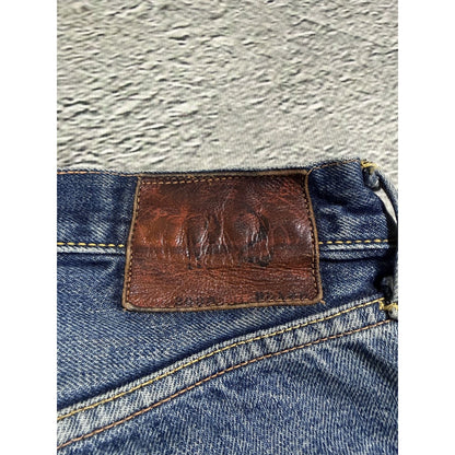 Evisu jeans yellow daicock big logo blue selvedge denim