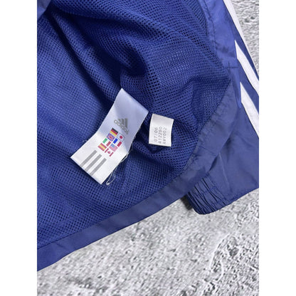 Adidas track jacket vintage navy blue Y2K nylon zip