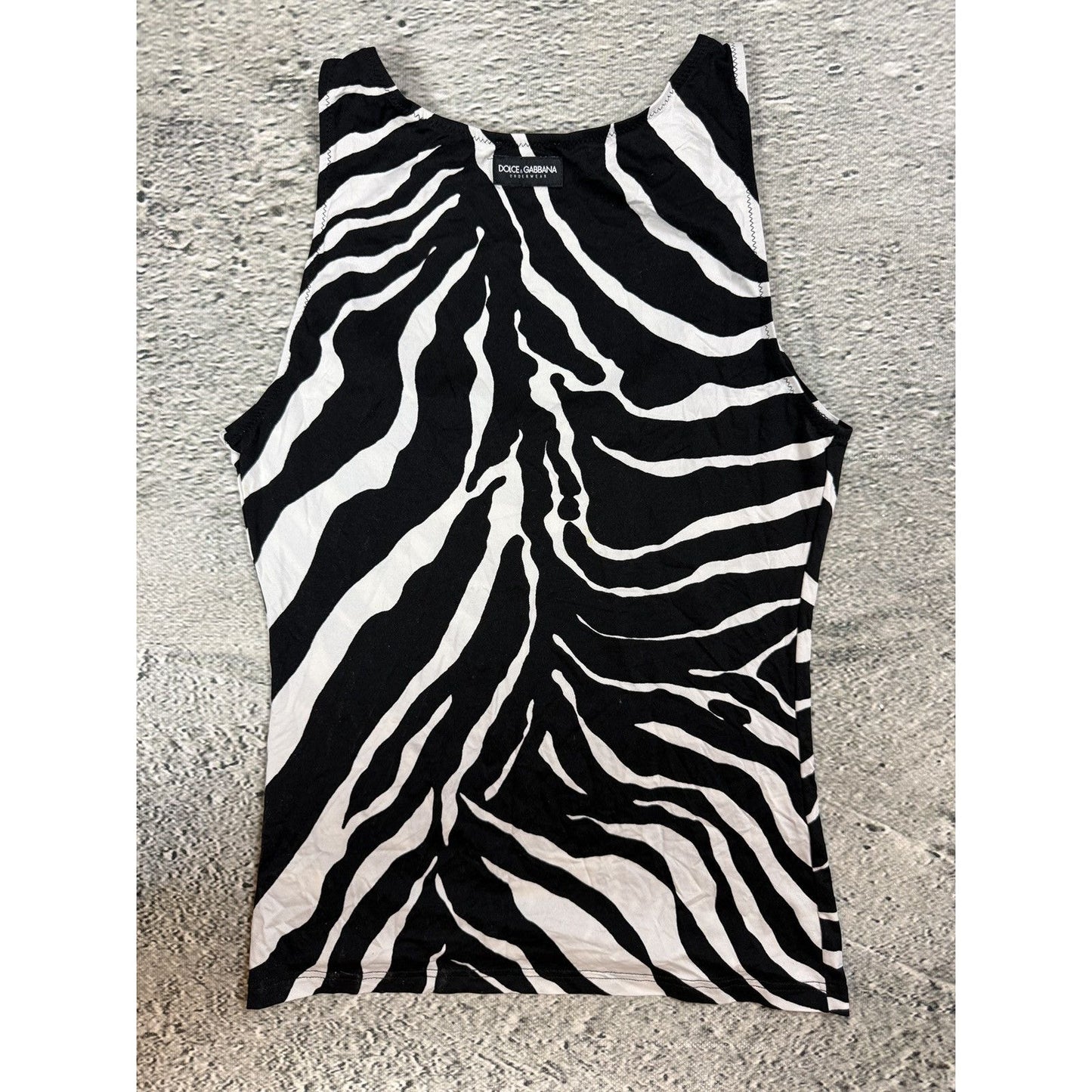 Dolce & Gabbana Intimo Zebra Printed tank top sleeveless