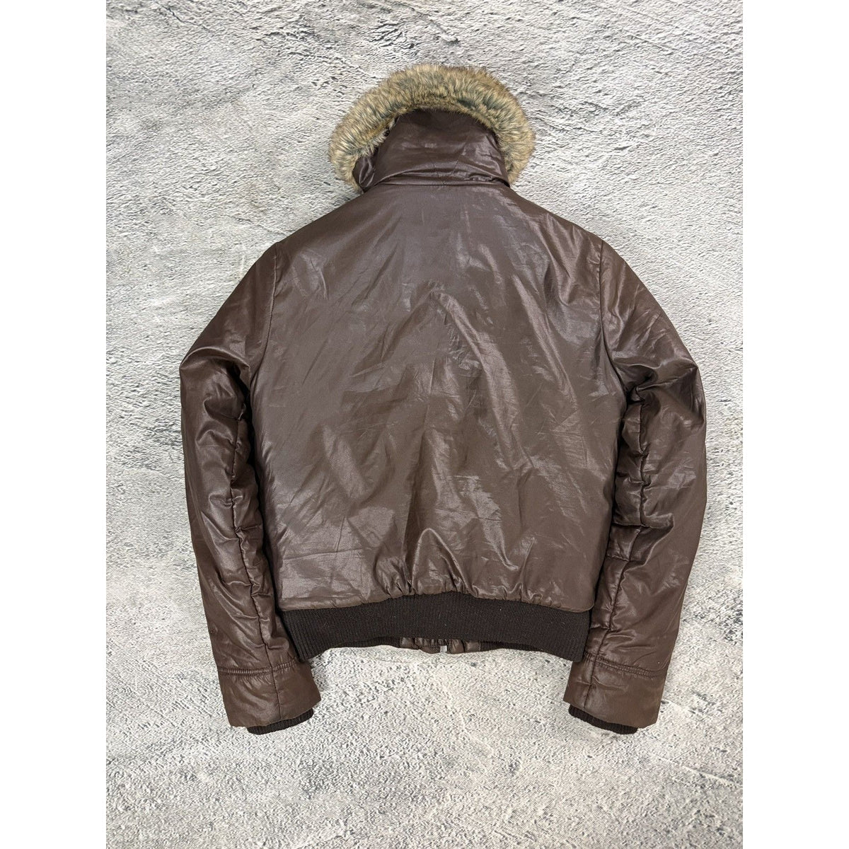 Miss Sixty fur jacket y2k vintage bomber brown padded