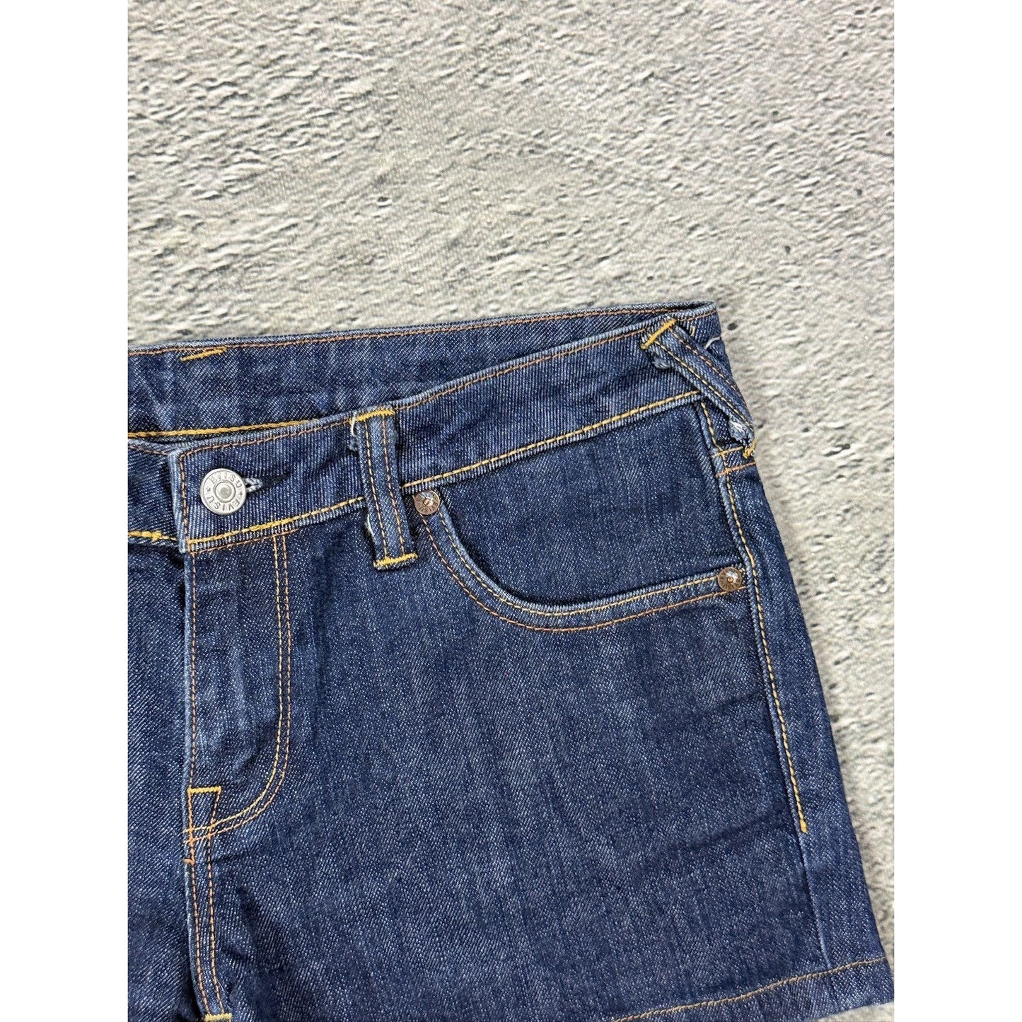 Evisu mini shorts flowers logo vintage jeans jorts sample