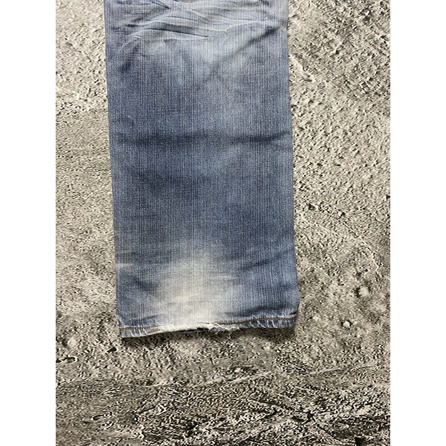 Evisu jeans EU ED vintage blue white daicock logo