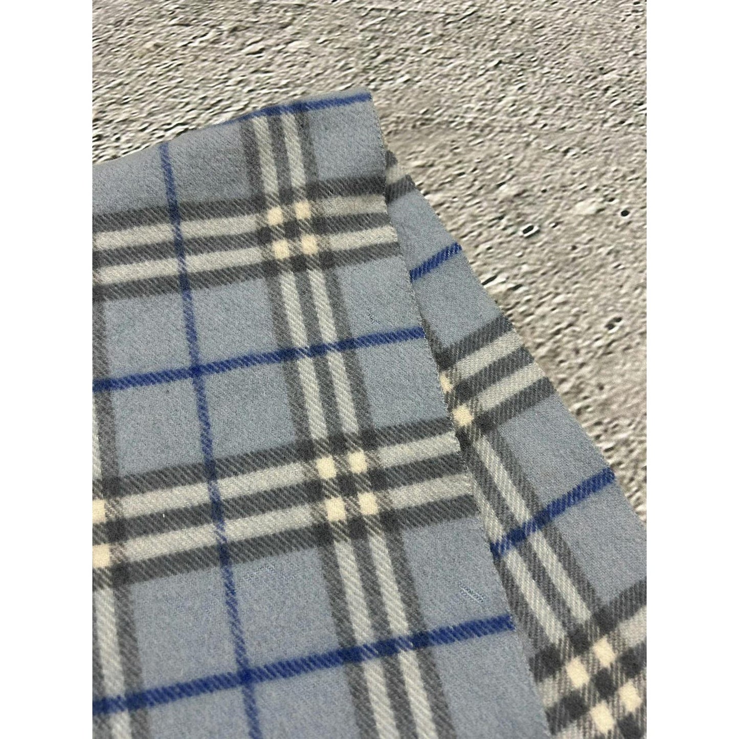 Burberry scarf wool cashmere baby blue nova check