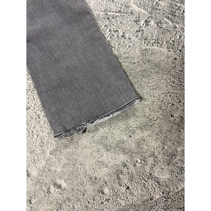 True Religion jeans grey black thick stitching flared Billy