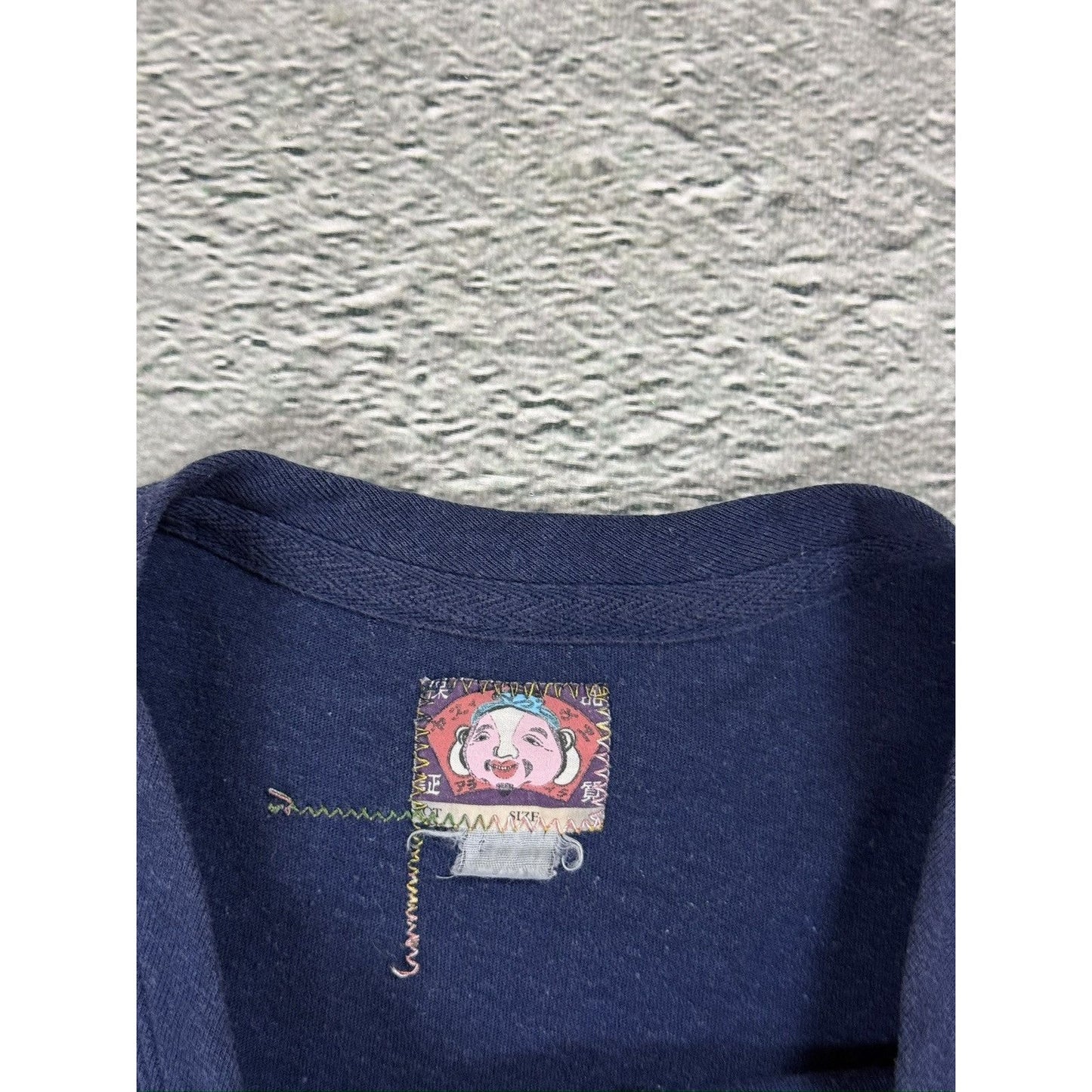 Evisu t-shirt vintage big logo studded navy seagull