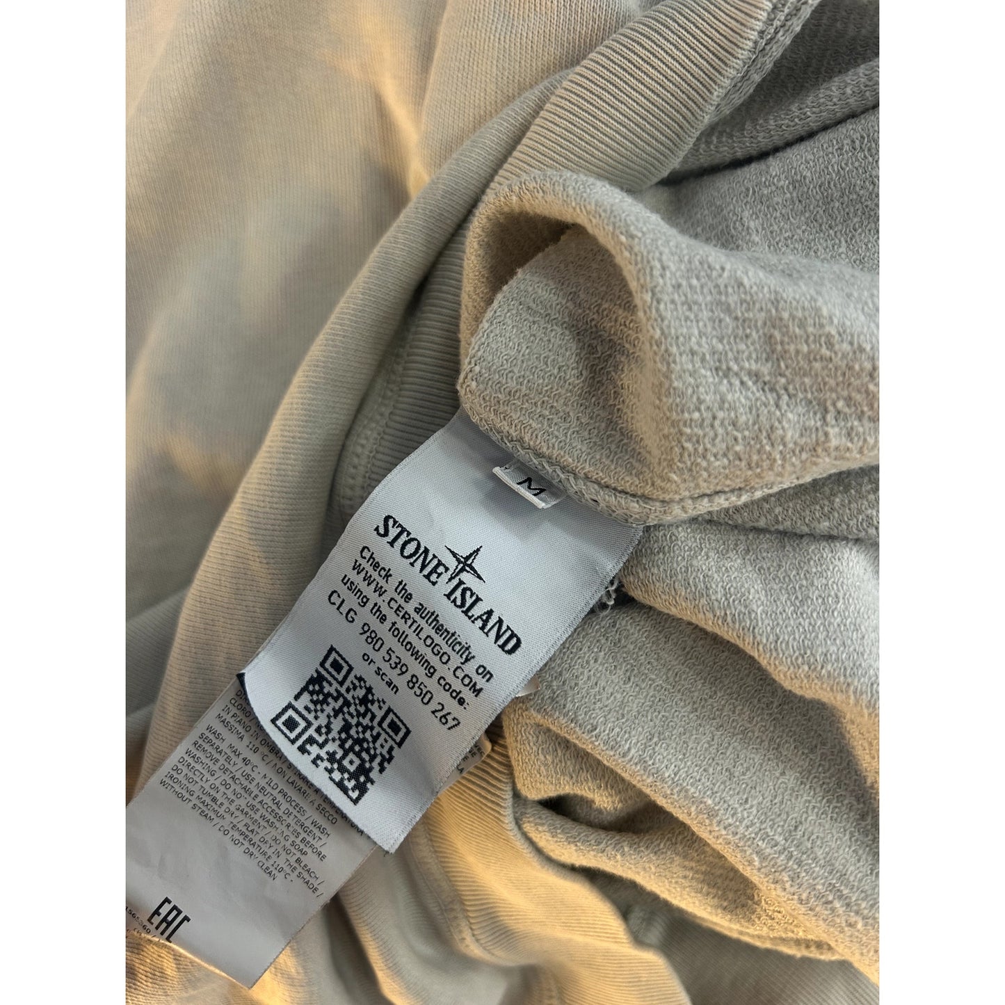 Stone island white crewneck sweatshirt