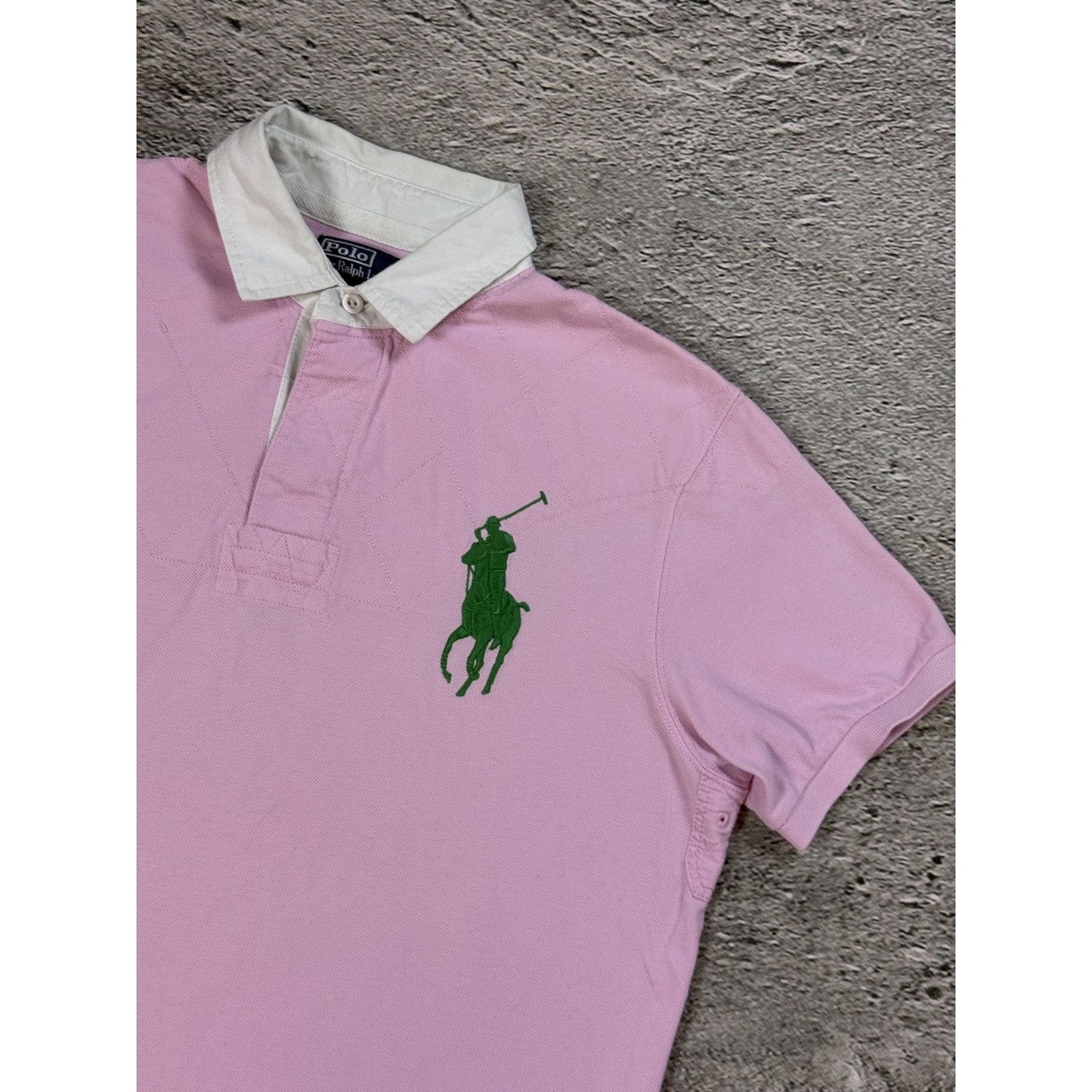 Chief Keef Polo Ralph Lauren pink polo green big pony