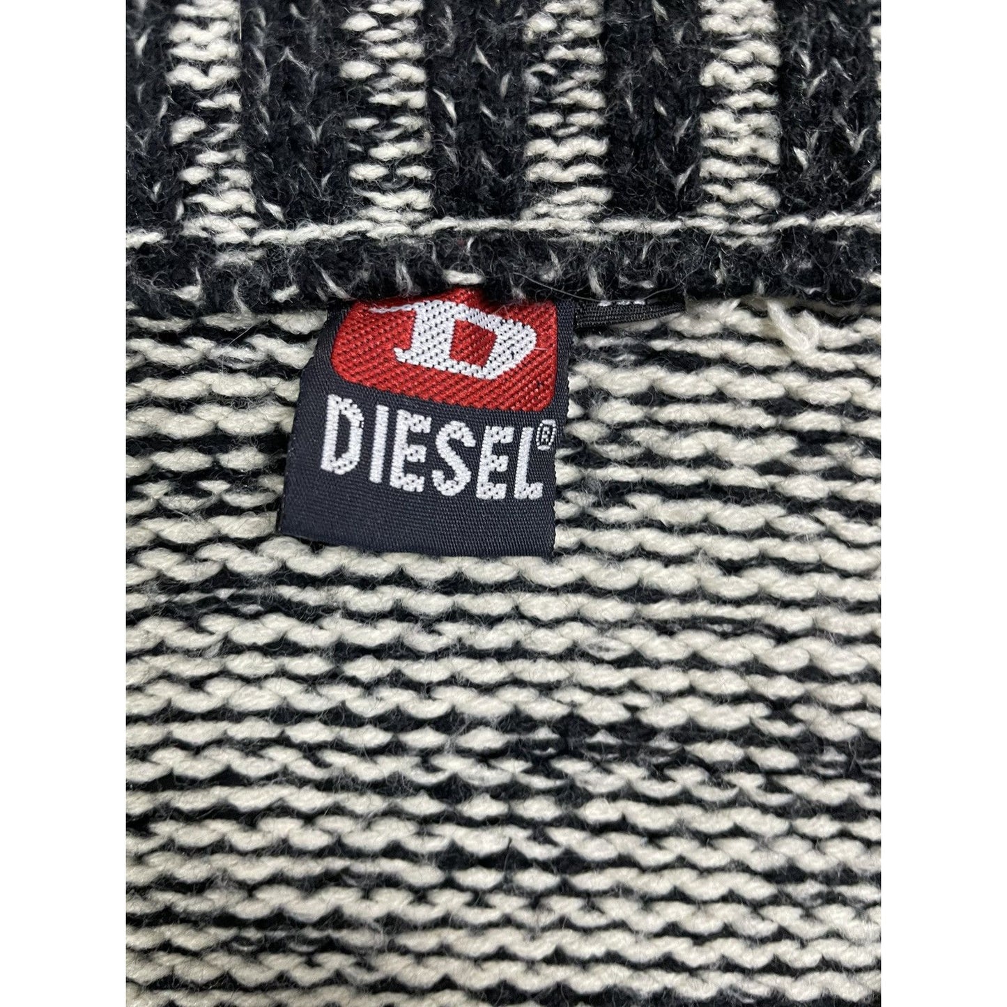 Diesel zip sweater black vintage black white grey