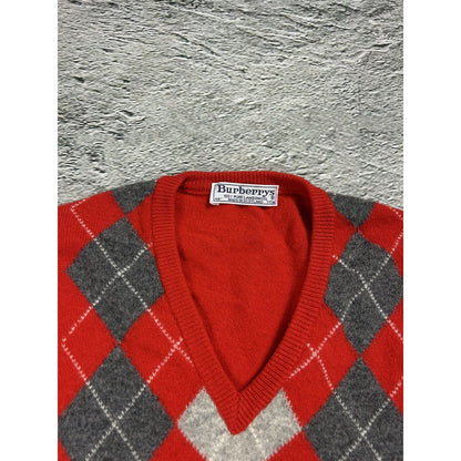Burberrys vintage red sweater wool