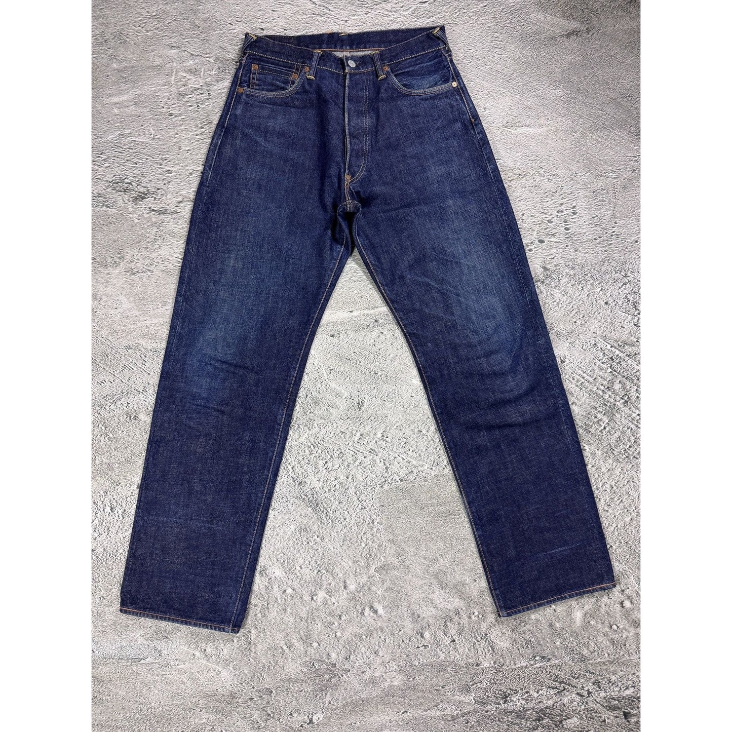 Evisu jeans daicock blue big logo selvedge denim