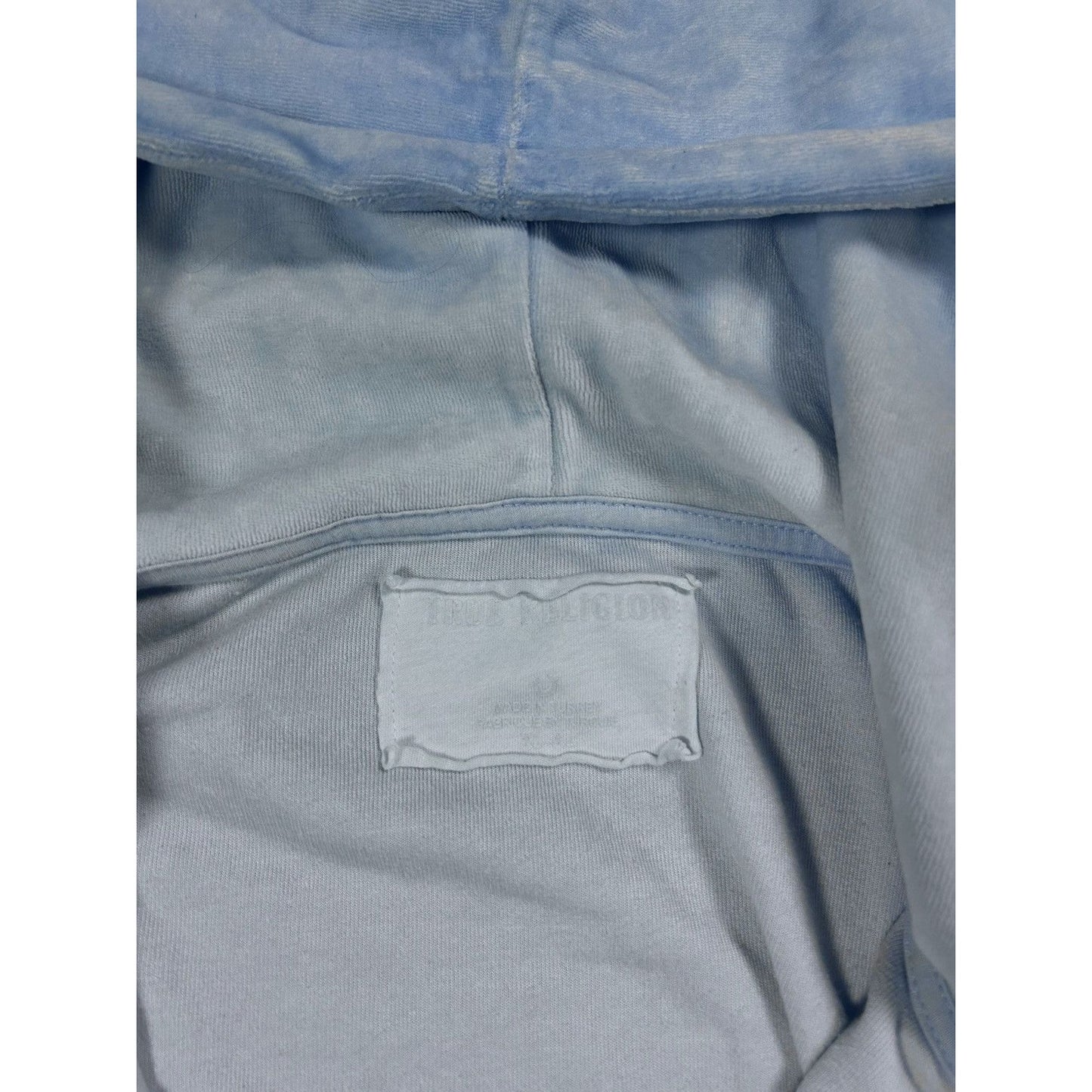 True Religion vintage zip hoodie blue velour Y2K