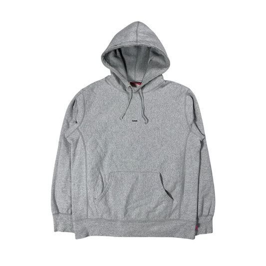 Supreme hoodie grey micrologo FW19