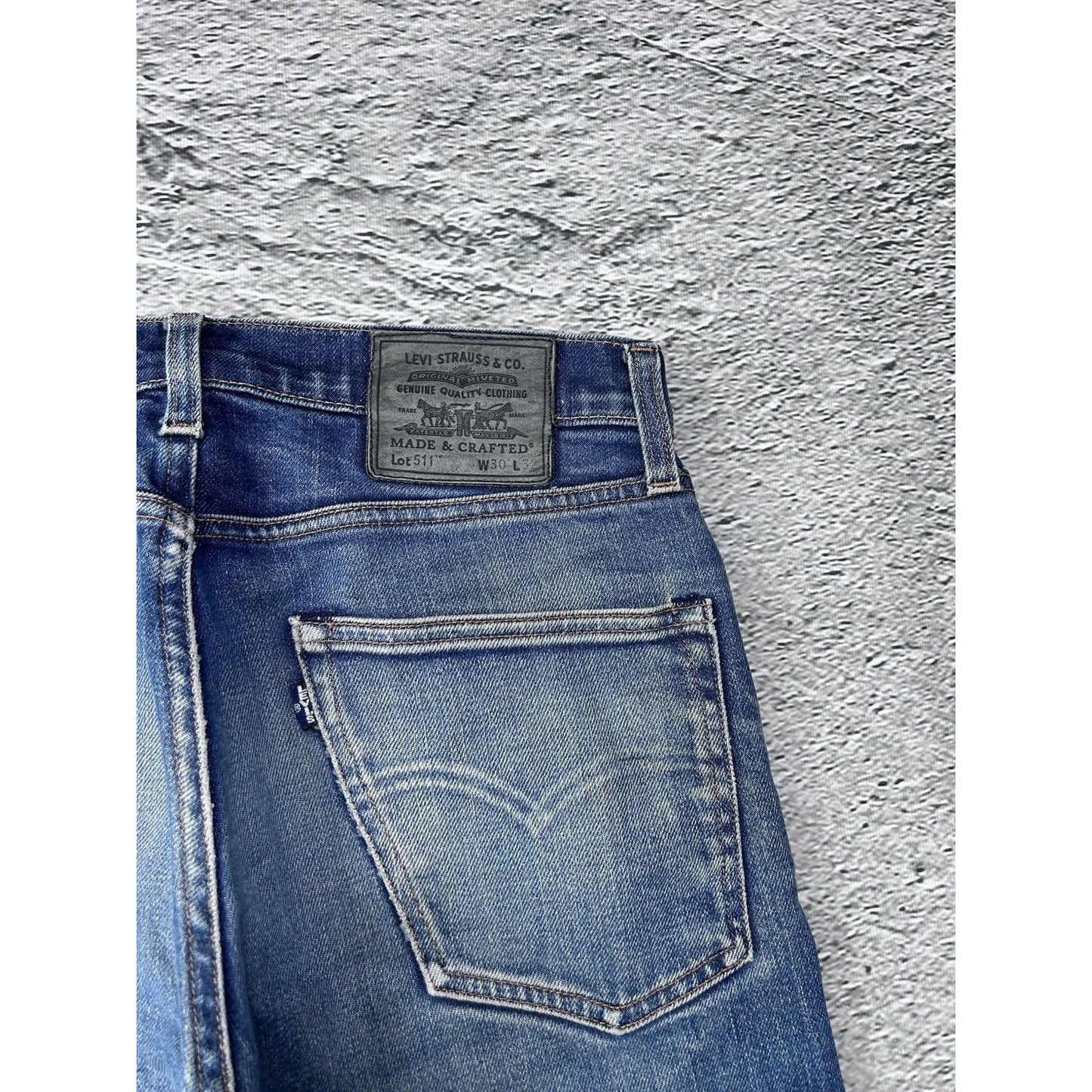 Levi’s slim jeans denim pants Y2K blue 511 Japanese big E
