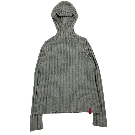 Diesel balaclava sweater hoodie grey vintage avant garde