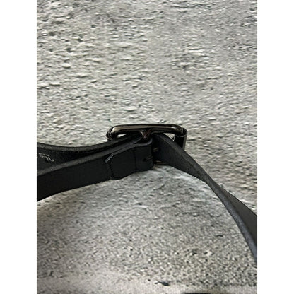 Iceberg belt black leather cowboy avant-garde