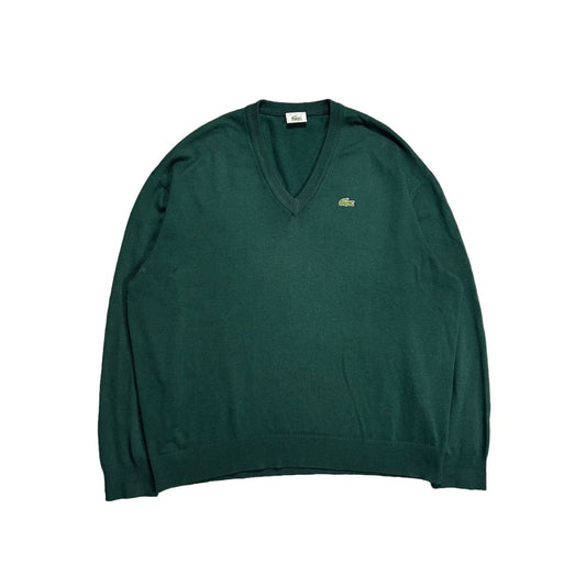 Lacoste sweater wool vintage green small logo