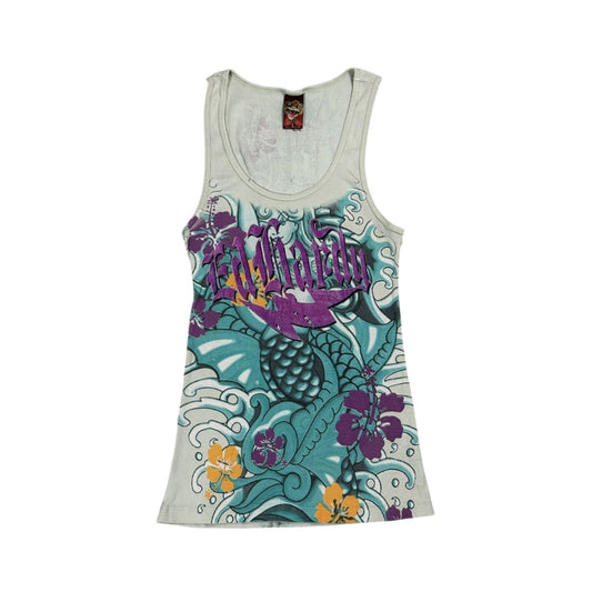 Christian Audigier Ed Hardy vintage tank top multicolor Y2K