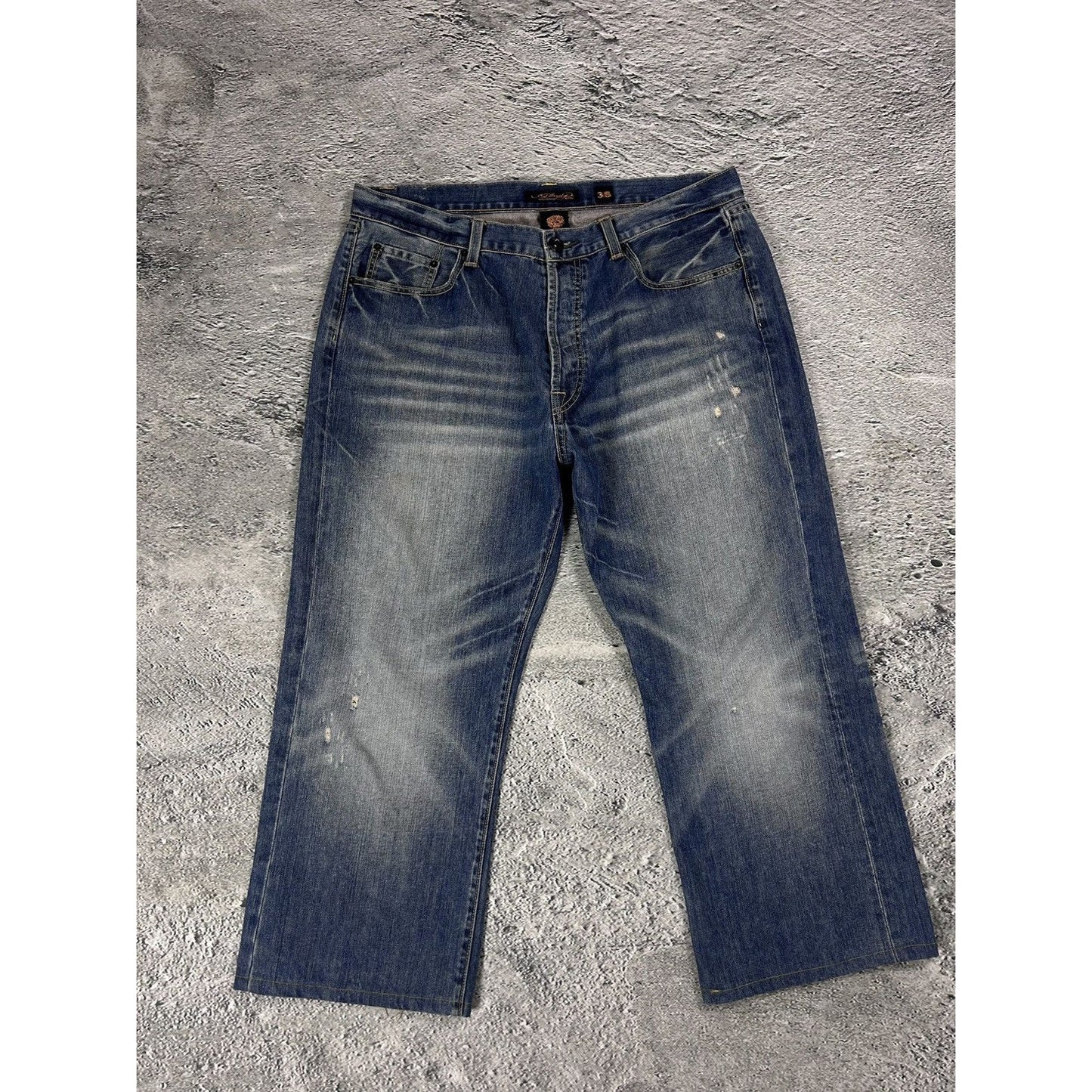 Ed Hardy Christian Audigier vintage jeans big logo pants