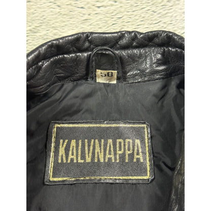 Vintage Leather Jacket Avant Garde black Kalvnappa