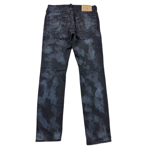 True Religion jeans biker black vintage washed