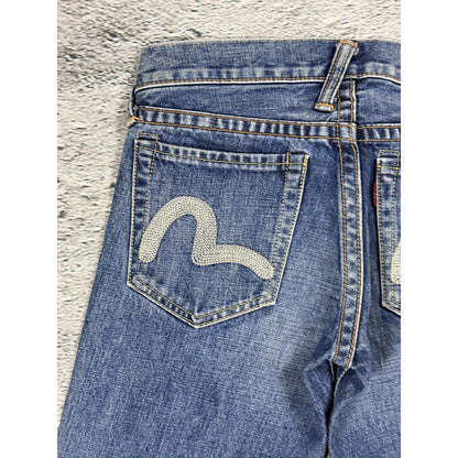 Evisu Donna jeans bootcut gray seagull embroidery
