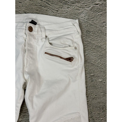 True Religion jeans biker rocco white washed Y2K slim skinny