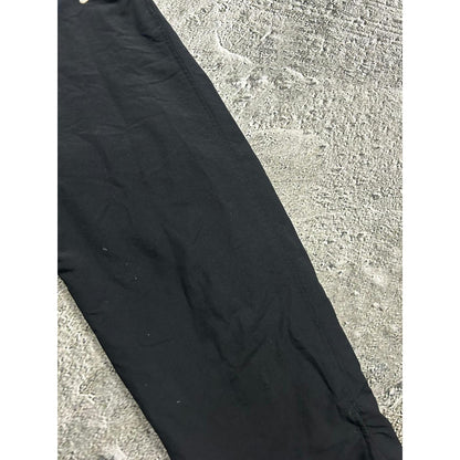 Nike vintage nylon black track pants small swoosh drill Y2K