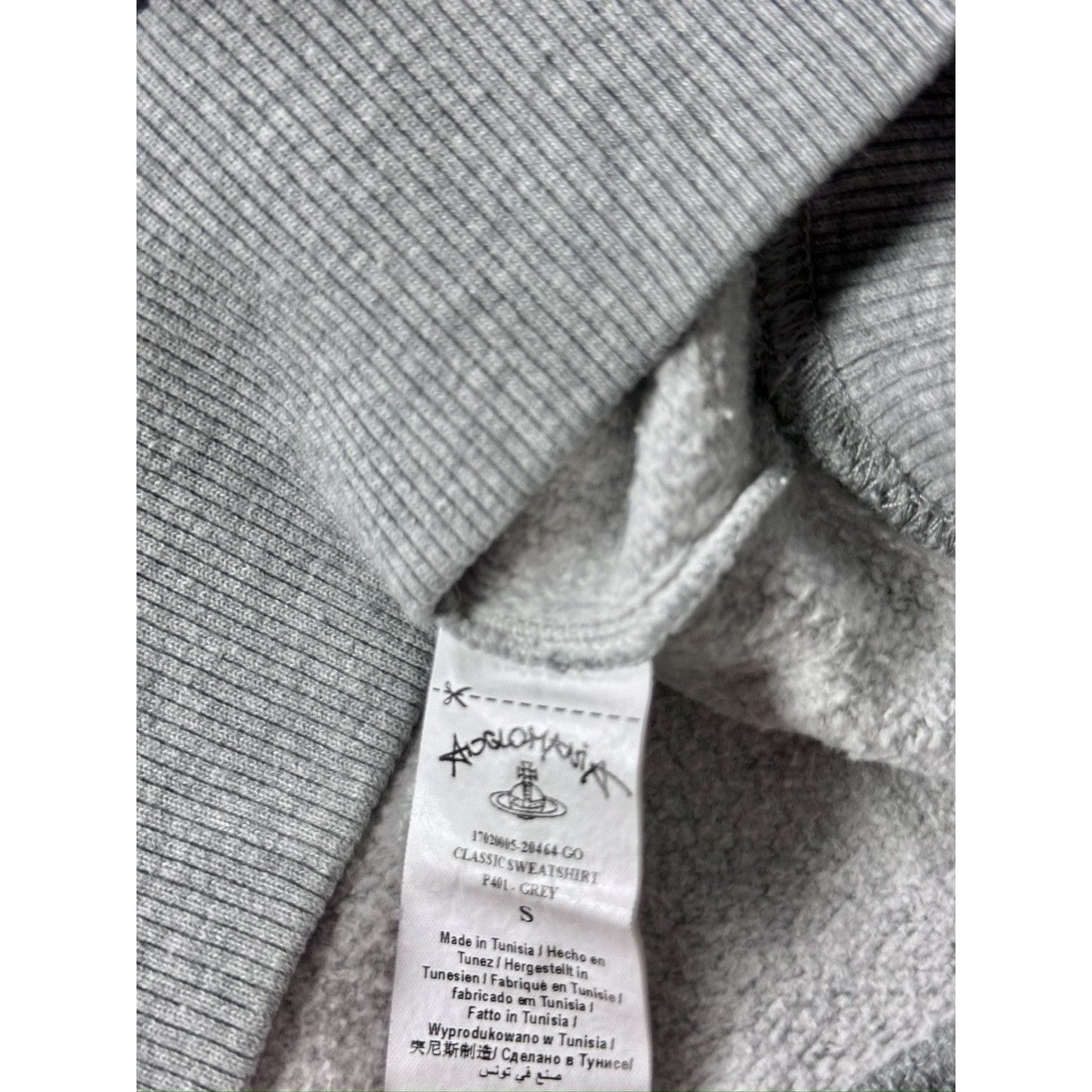 Vivienne Westwood sweatshirt grey orb big logo Anglomania