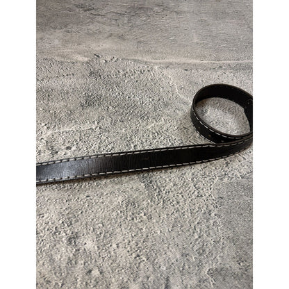 True Religion belt leather black Y2K thick stitching