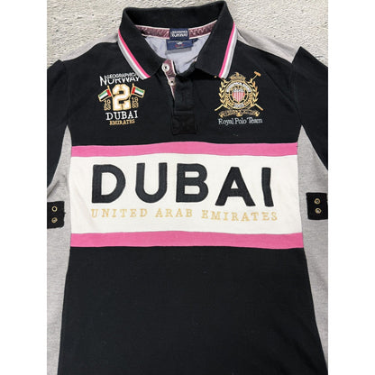 Chief Keef Polo Geografical Norway Dubai T-shirt black pink