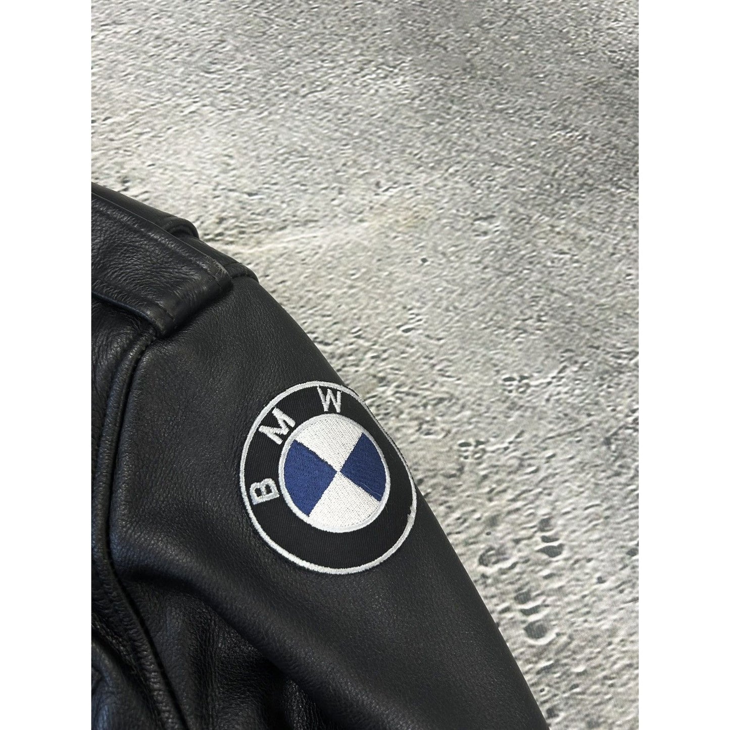 BMW leather Jacket vintage black racing highway Hillbilly