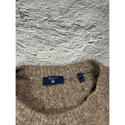 Gant Vintage Cable Knit Sweater brown