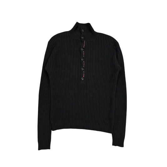 Jean Paul Gaultier Jeans Sweater halfzip turtleneck black