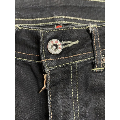 Evisu x Puma vintage black jeans seagulls Y2K