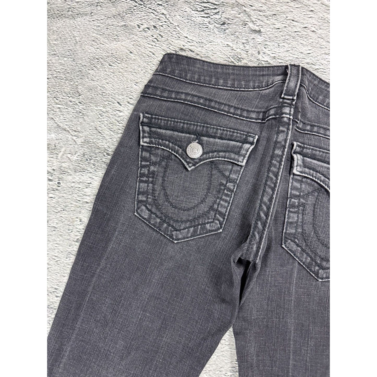 True Religion jeans vintage dark grey Billy flared