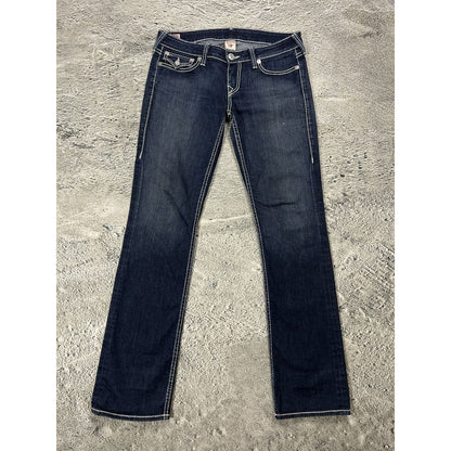 True Religion jeans flared vintage navy blue Billy white