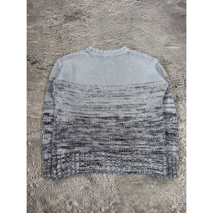 Evisu sweater big logo seagull knit vintage grey red EU ED