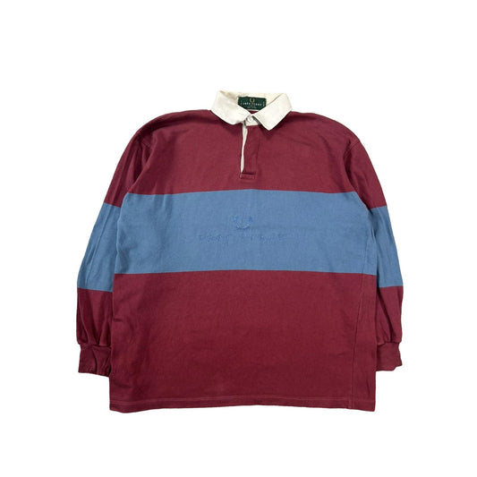 Fred Perry vintage rugby polo longsleeve red big logo Y2K