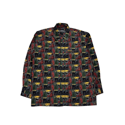 Pelle Pelle vintage full print Shirt button up music rhytm