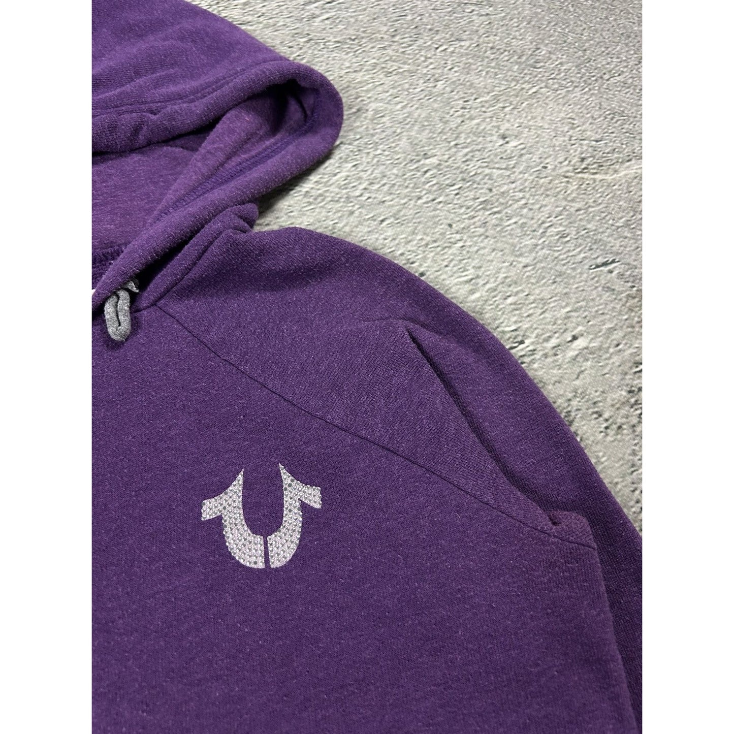 True Religion vintage zip hoodie purple Rhinestones Y2K